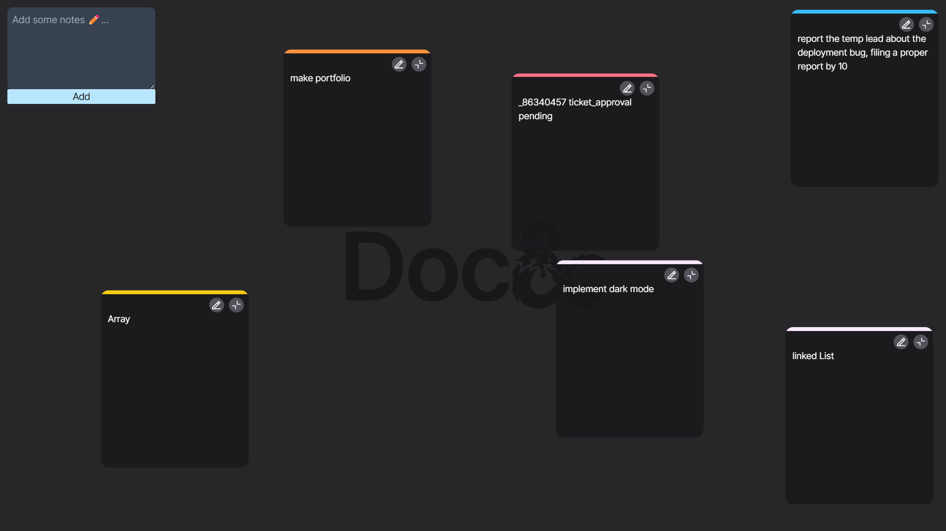 Dragnotes